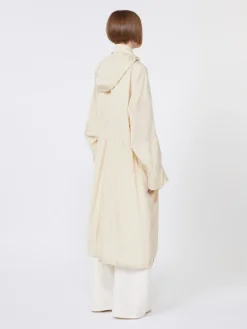 Long taffeta raincoat - VANILLA