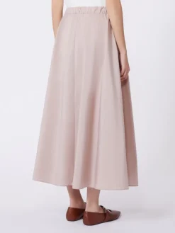 Long taffeta skirt - ANTIQUE ROSE