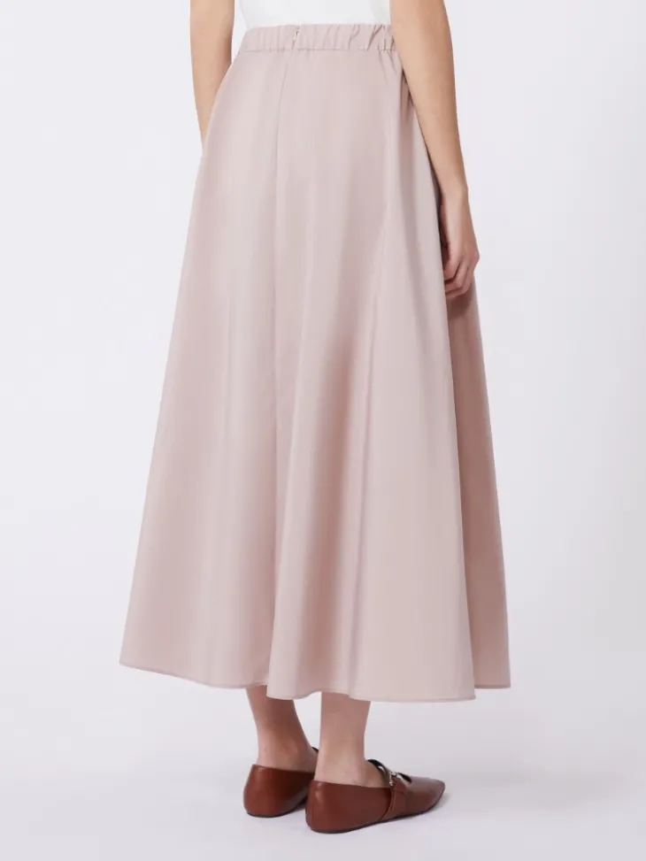 Long taffeta skirt - ANTIQUE ROSE