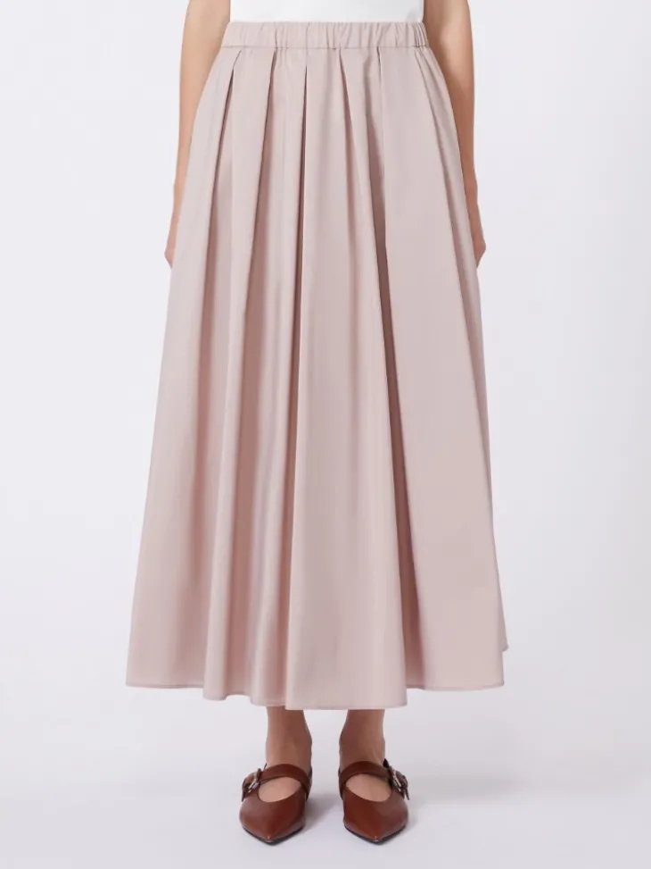 Long taffeta skirt - ANTIQUE ROSE