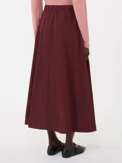 Long taffeta skirt - BORDEAUX