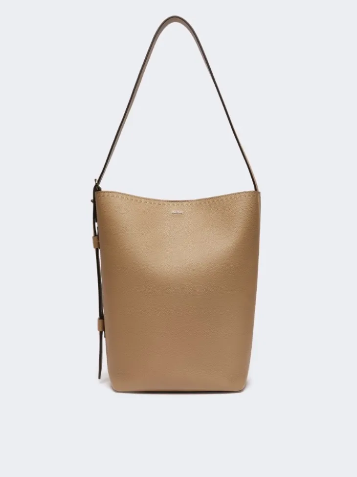 Medium Archetipo leather bag - MUD
