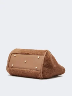 Medium Teddy fabric Marine bag - CAMEL