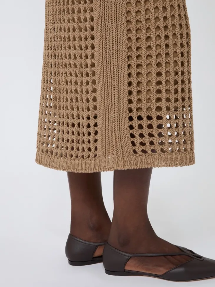Mesh cotton skirt - DESERT