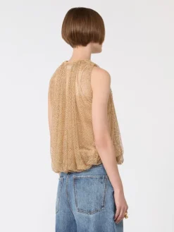 Mesh top with crystals - CAMEL