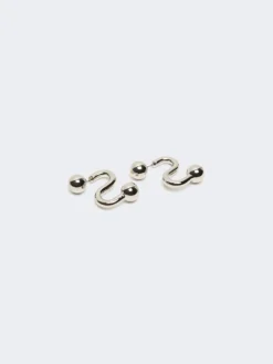 Metallic earrings - SILVER