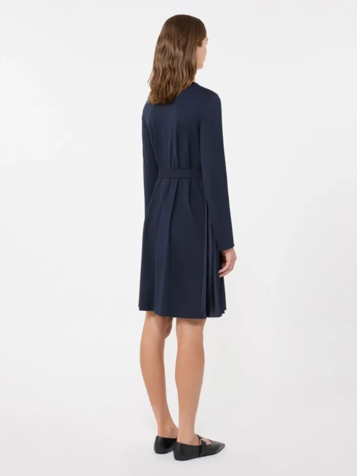 Milano-knit jersey dress - NAVY