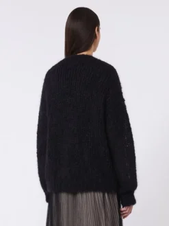 Mohair cardigan - BLACK