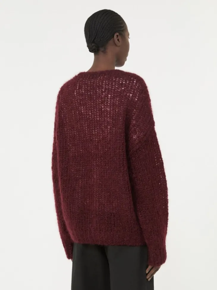 Mohair cardigan - BORDEAUX