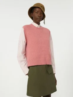 Mohair-blend gilet - ANTIQUE ROSE