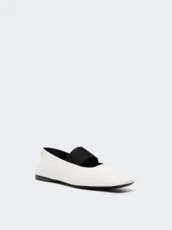Nappa leather ballet flats - IVORY