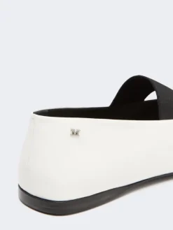 Nappa leather ballet flats - IVORY