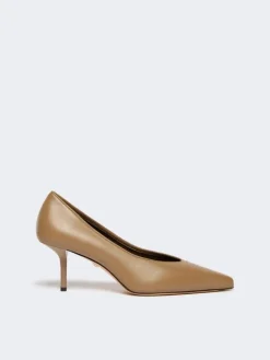 Nappa leather court shoes - MUD