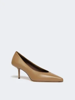Nappa leather court shoes - MUD