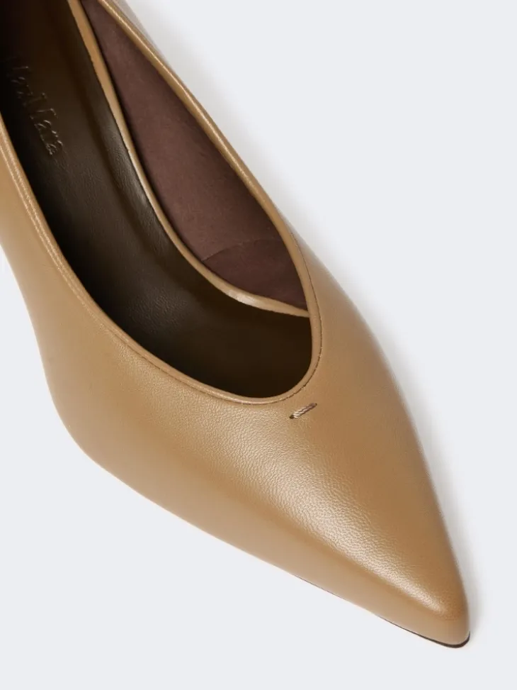 Nappa leather court shoes - MUD