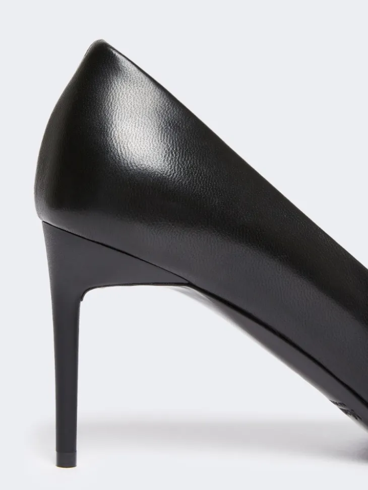 Nappa leather court shoes - BLACK