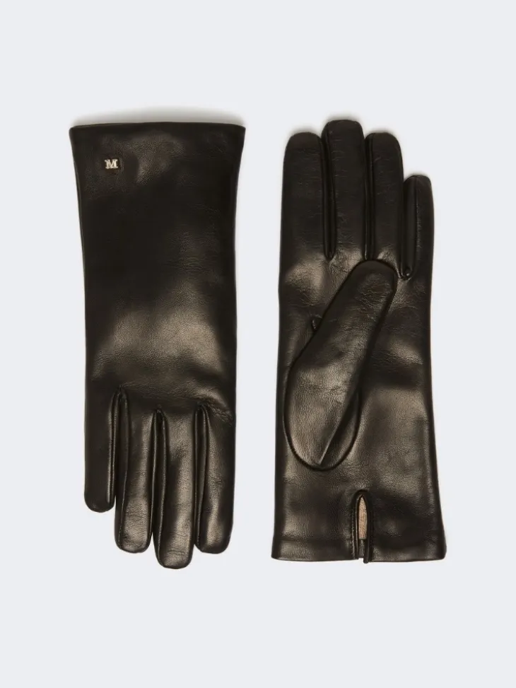 Nappa leather gloves - BLACK