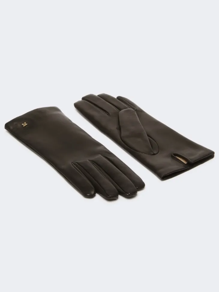 Nappa leather gloves - BLACK