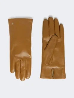 Nappa leather gloves - TOBACCO