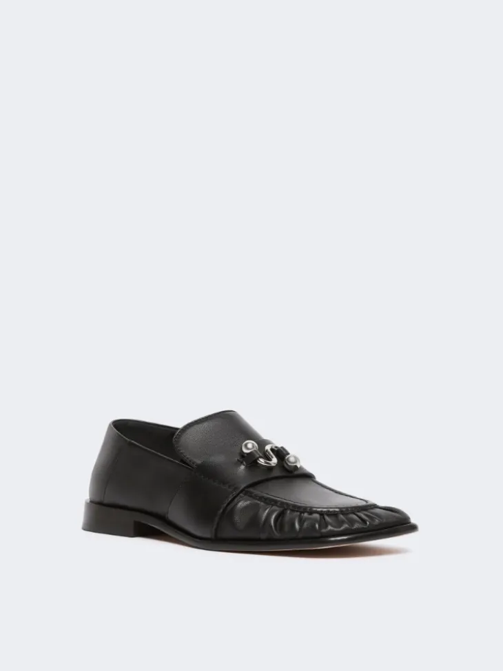 Nappa leather moccasins - BLACK