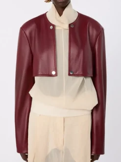 Nappa leather two-piece trench coat - BORDEAUX