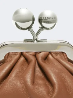 Nappa sheepskin Nano Pasticcino Bag - TOBACCO