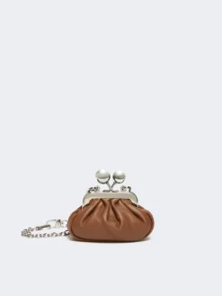 Nappa sheepskin Nano Pasticcino Bag - TOBACCO
