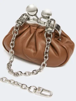 Nappa sheepskin Nano Pasticcino Bag - TOBACCO