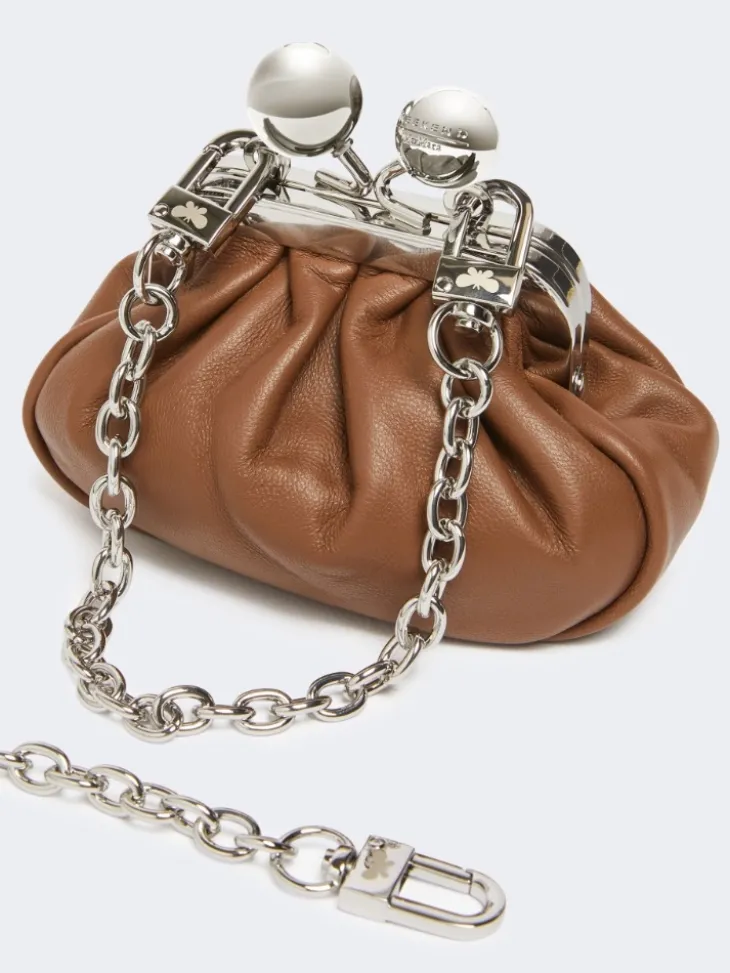 Nappa sheepskin Nano Pasticcino Bag - TOBACCO