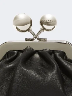 Nappa sheepskin Nano Pasticcino Bag - BLACK