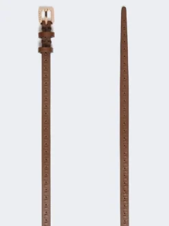 Natural leather belt - BROWN