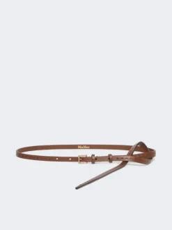 Natural leather belt - BROWN