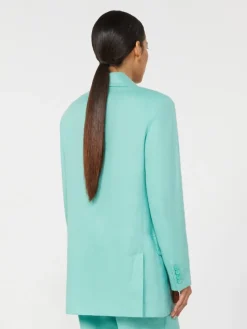 Olimpia Jacket in Chevron linen - WATER