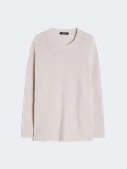Oversized alpaca and cotton sweater - SAND