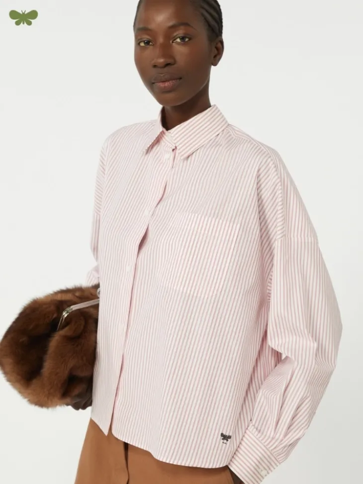 Oversized cotton shirt - PINK