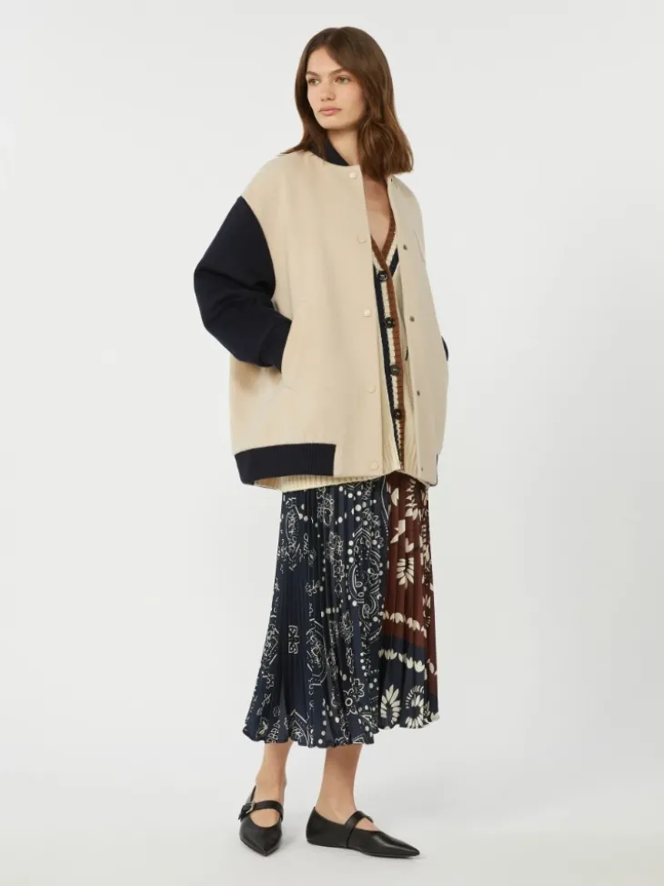 Oversized cotton-blend cardigan - SAND