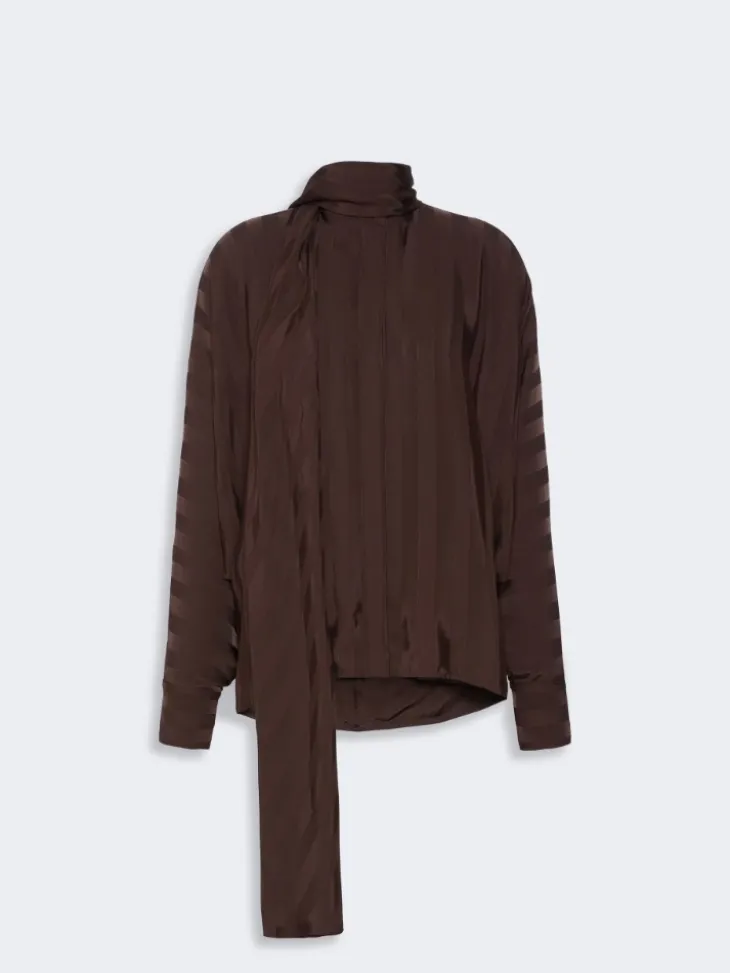 Oversized kimono shirt - CHOCOLATE