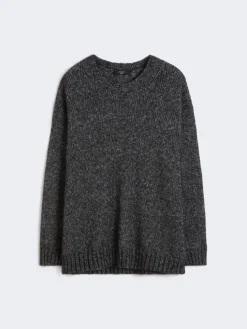 Oversized mohair and lurex sweater - DARK GREY