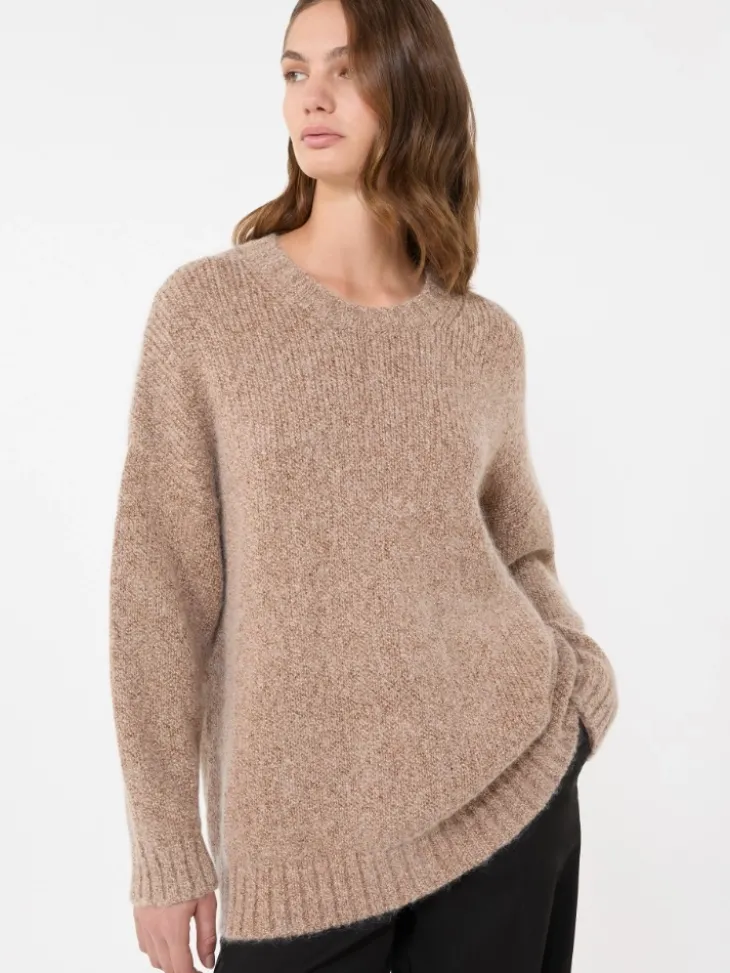 Oversized mohair and lurex sweater - COPPER