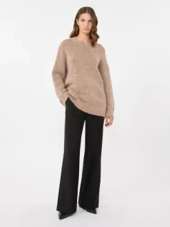 Oversized mohair and lurex sweater - COPPER