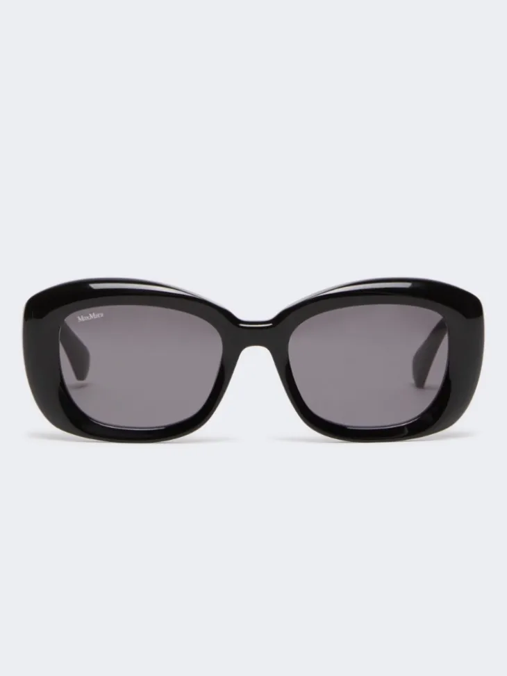 Oversized oval sunglasses - BLACK