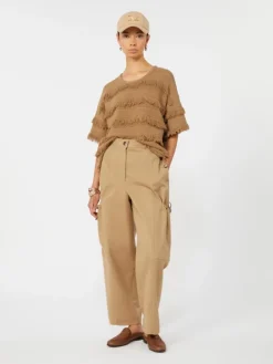 Oversized patterned viscose sweater - DESERT