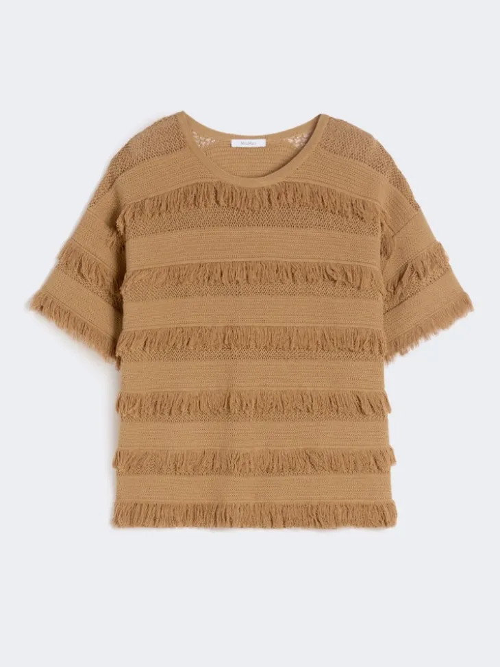 Oversized patterned viscose sweater - DESERT