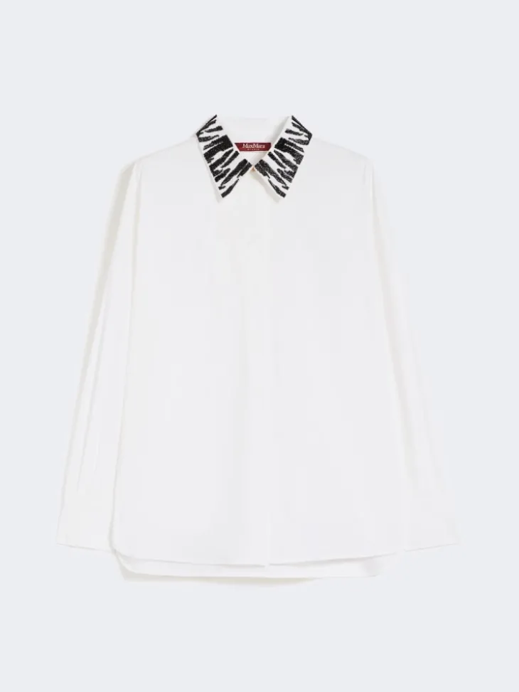 Oversized poplin shirt - WHITE