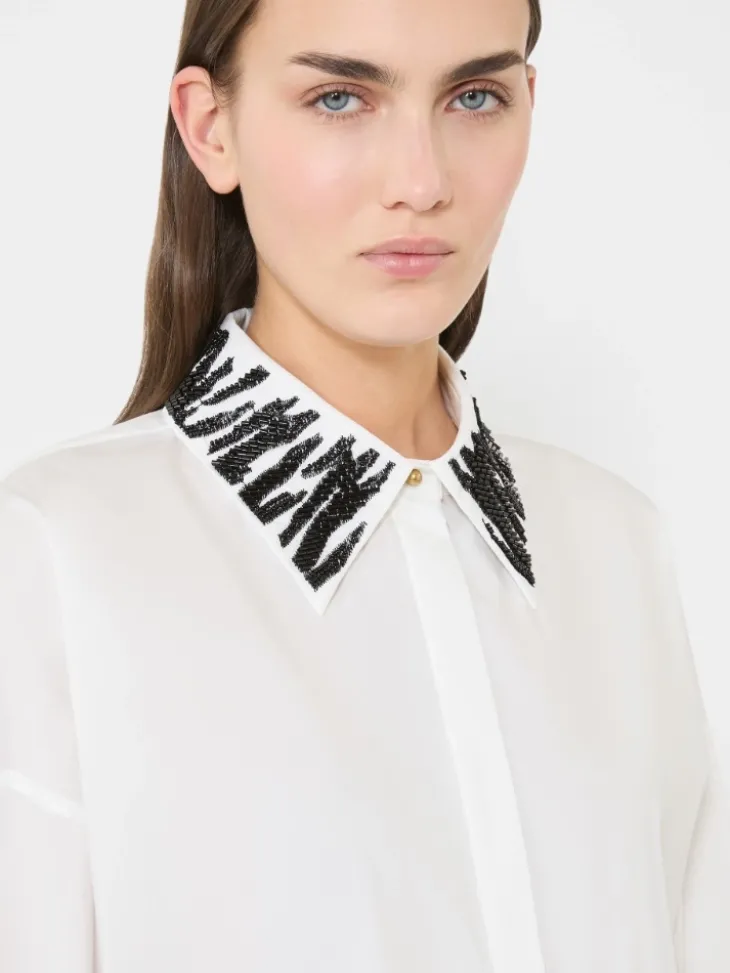Oversized poplin shirt - WHITE