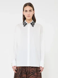 Oversized poplin shirt - WHITE