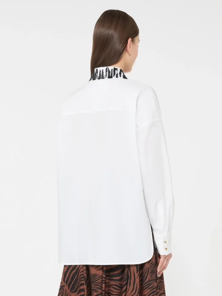 Oversized poplin shirt - WHITE