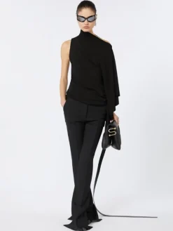 Padded nappa-leather Soffy Bag - BLACK