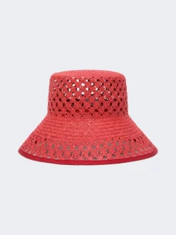 Paper yarn bucket hat - RED