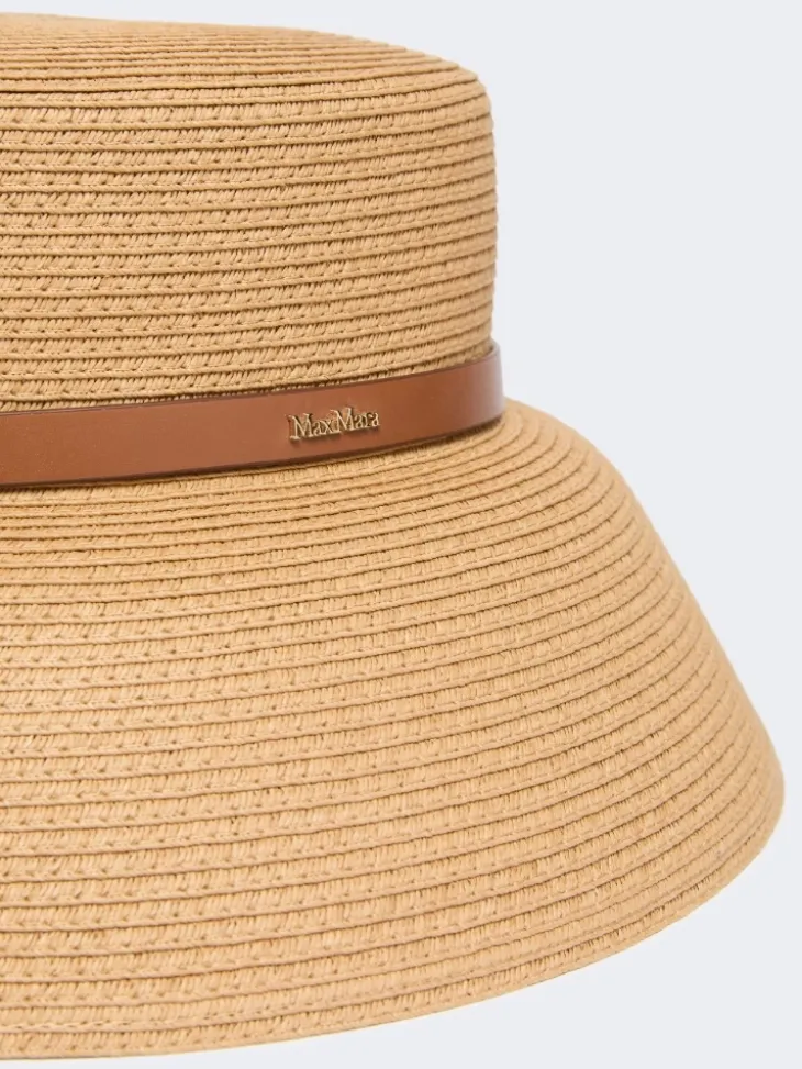 Paper yarn lampshade hat - BEIGE